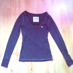 Abercrombie Dark Gray Long Sleeve Shirt