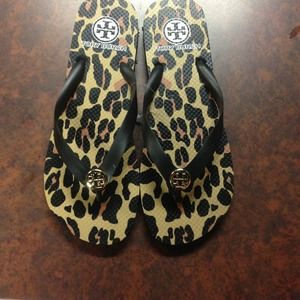 Tory Burch Leopard Flip Flops 9
