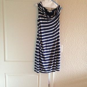 Navy and white summer dress