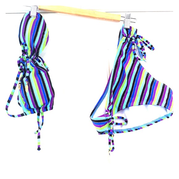 Brand New Never Worn Roxy Striped Bikini