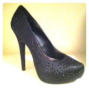 Bakers black crystal high heels!
