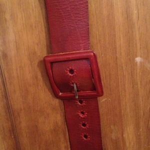 SOLD Wide Red Belt