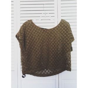 Forever 21 Brown see through patterned shirt!