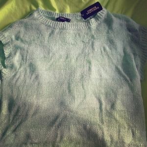 Mint knit short sleeve sweater - Forever 21