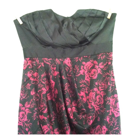 Elle black and purple strapless dress