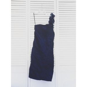 Forever 21 Blue cocktail one shoulder dress.