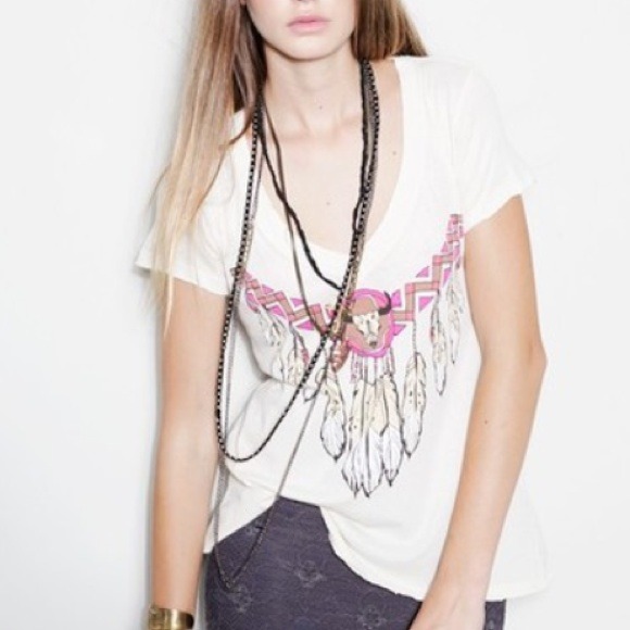 Wildfox Tops - ❤WILDFOX Route 66 Hippie V-Neck tee