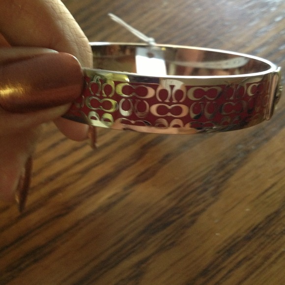 Coach red/silver never been worn bracelet. - Picture 1 of 3