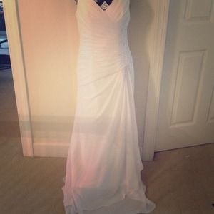 White Chiffon Wedding Gown