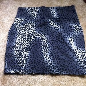 Black cheetah skirt
