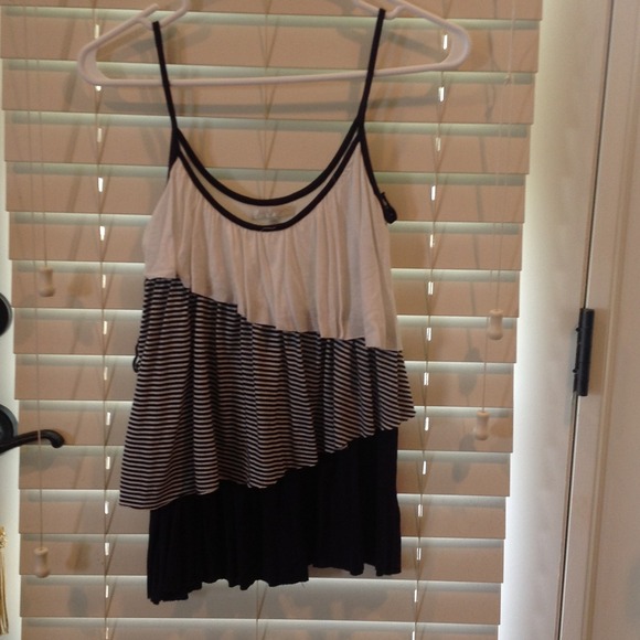 SOLD Blue and White Tank