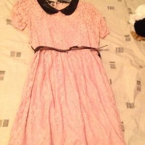 Pink lace dress