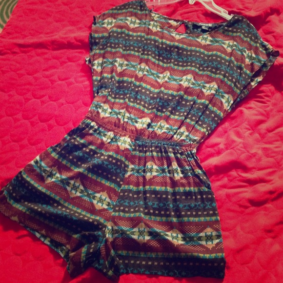 Tribal Print Romper