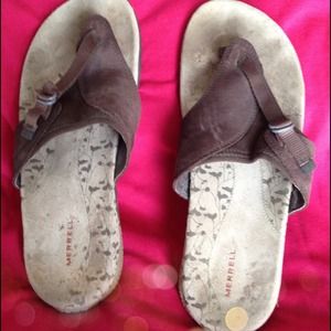 🎀Merrell Dark Brown Leather Sandals🎀