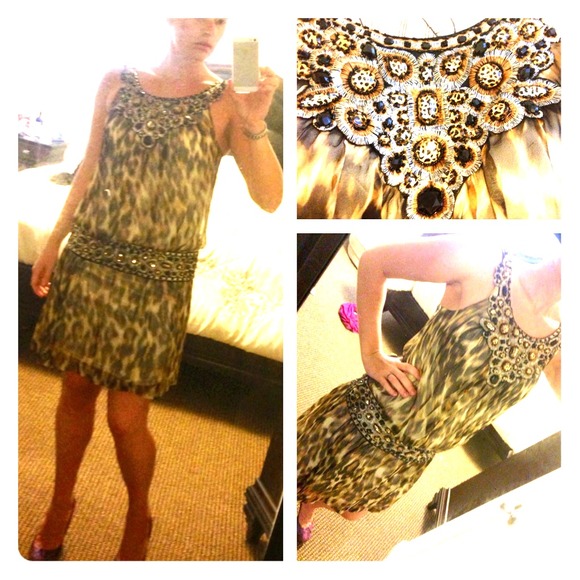 Reduced! Sue Wong: dropped waist embellished dress