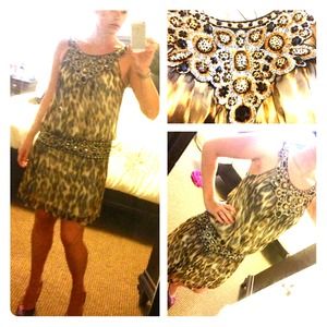 Reduced! Sue Wong: dropped waist embellished dress