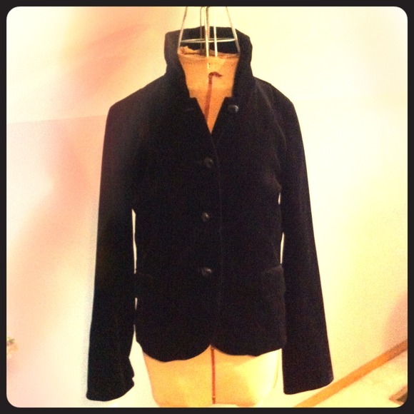 Goegeous J Crew black velvet Bella jacket