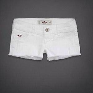 White cut off jean shorts from Hollister!