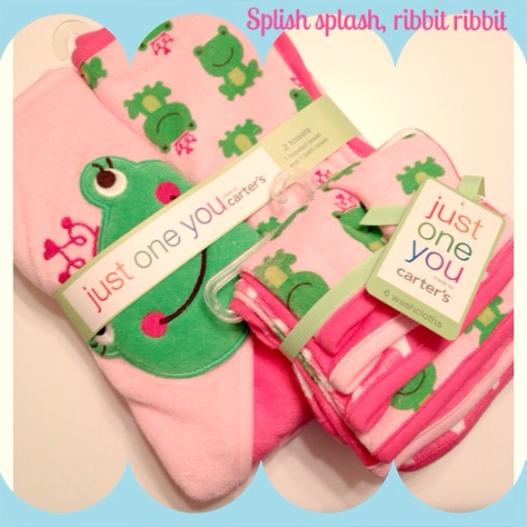 🚩SOLD in bundle 🚩Carter's Frog Princess Bath Set