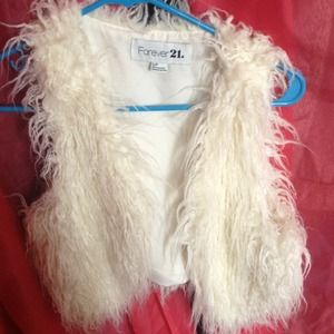 Forever XXI Faux White Fur.