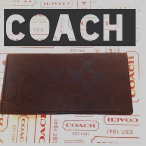 Authentic Coach checkbook holder