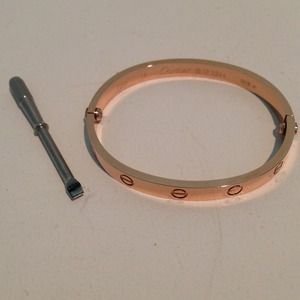 SOLD Cartier inspired bracelet rose gold