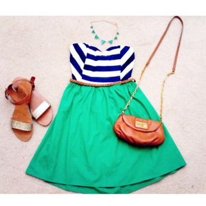 🔴SOLD! NWT Striped Summer Dress Sz: Med