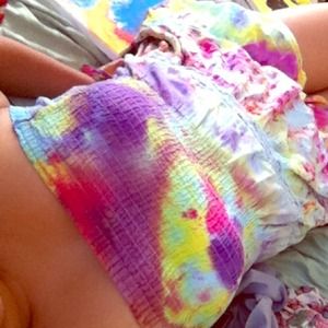 Tied and dyed tribe dress