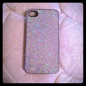 Silver glitter case