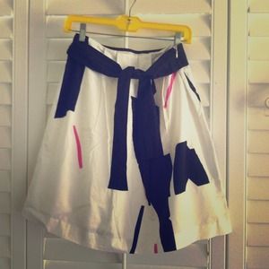 Origami print Theory skirt size 4, EUC