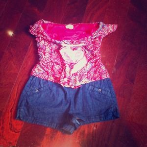 !!!*REDUCED*!!!Country western red and blue romper