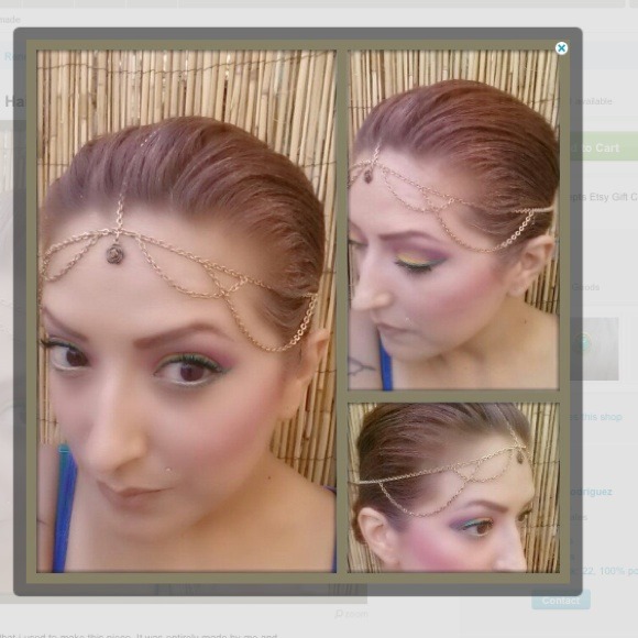 💓💫Gold chain head band, custom made.💫💓