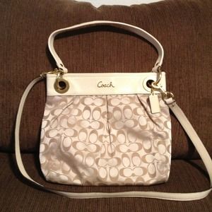 Authentic Coach cream cross body