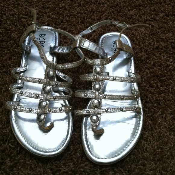 Silver bcbg sandals
