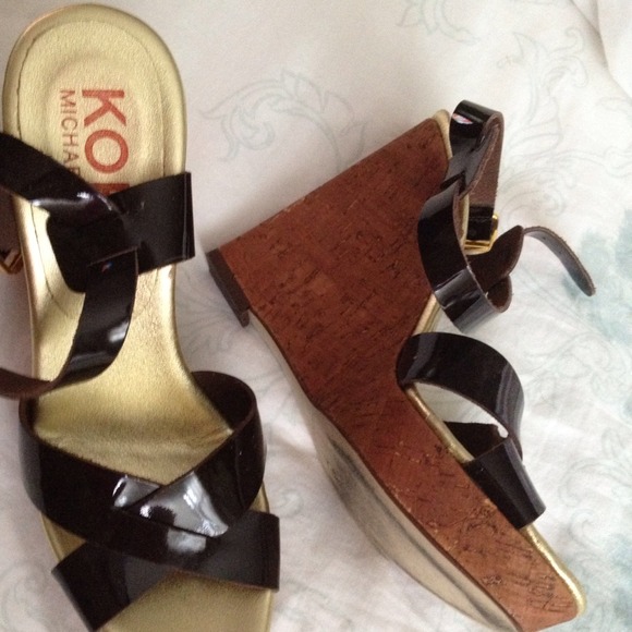 Gold and brown sandals