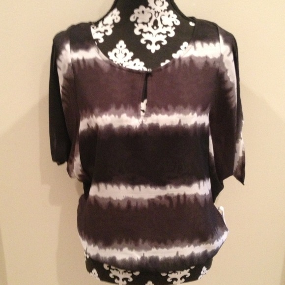 Converse Black Striped Top