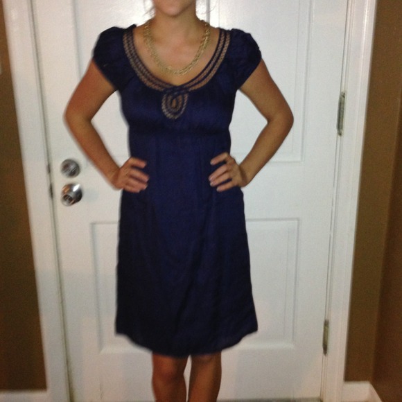 Max Studio Navy Linen dress