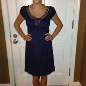 Max Studio Navy Linen dress