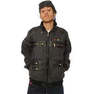 🔫Men's LRG Moto Faux Leather Bomber Jacket 🔫