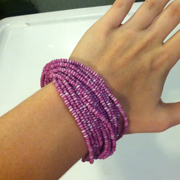 Pink Indian bead bracelet