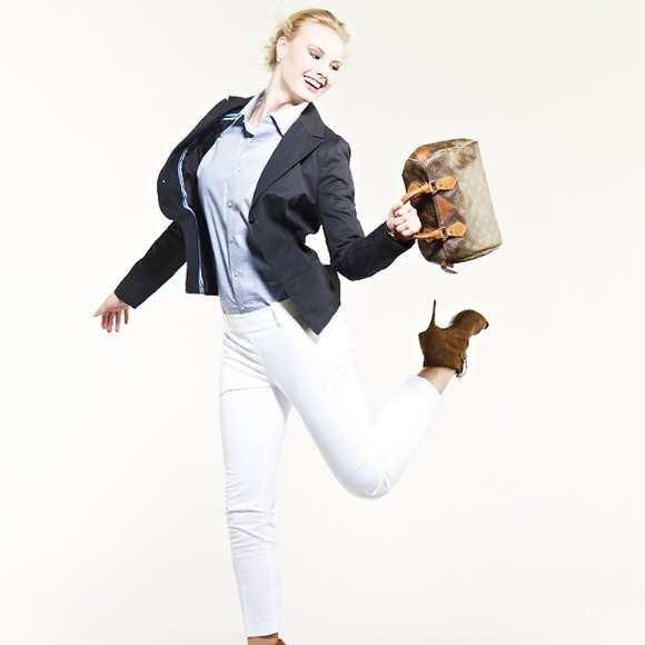 White Ann Taylor dress skinny pants