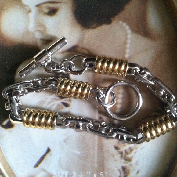 🌺FINE SILVER BRACELET W/GOLD 🌺