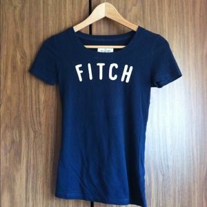 Abercrombie FITCH graphic tee in Navy