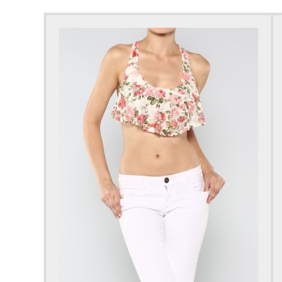 Floral crop top
