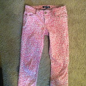 Pink cheetah pants!
