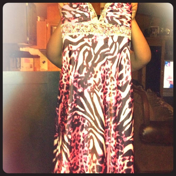 Junior long formal dress