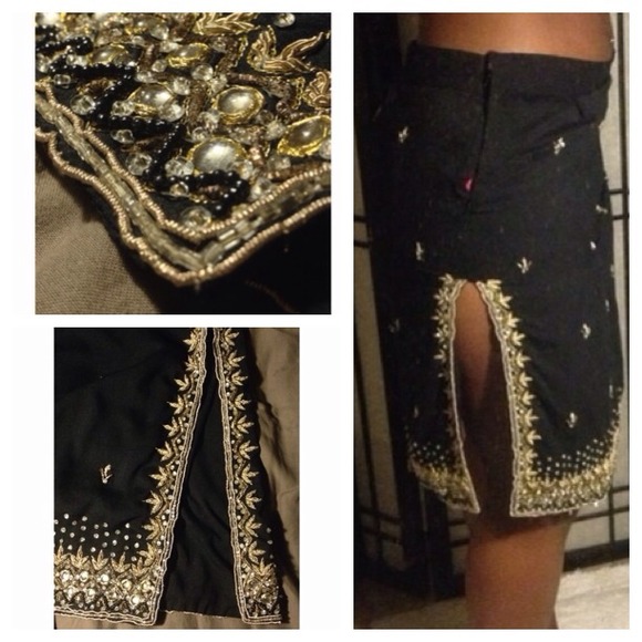 Vintage Indian Style Glass Beaded by Hand Skirt - Picture 3 of 4