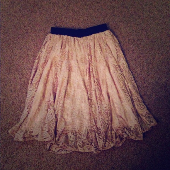 🎀Miami: Light Pink Lace Skirt🎀