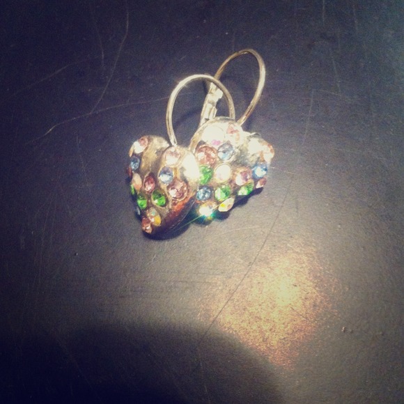 Cute rhinestone earrings imported from rio, brazil