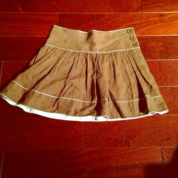 ❌SOLD❌Max studio brown textured skirt